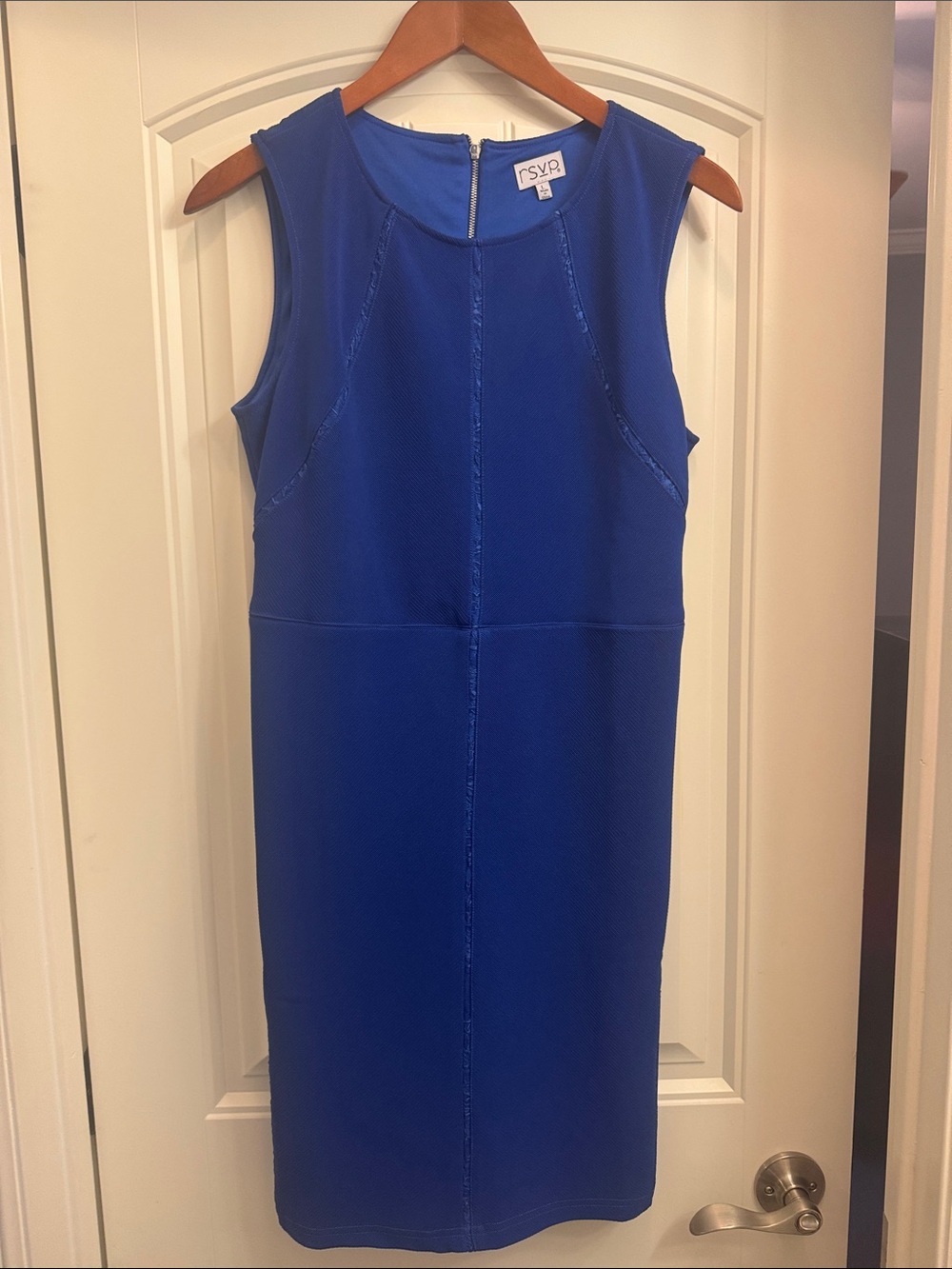 RSVP Royal Blue Sleeveless Sheath Dress, New no tags, L